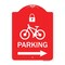 Signmission Parking W/ Lock Cycle & Right Arrow, Red & White Aluminum Sign, 18" x 24", RW-1824-23473 A-DES-RW-1824-23473 - alternate 1